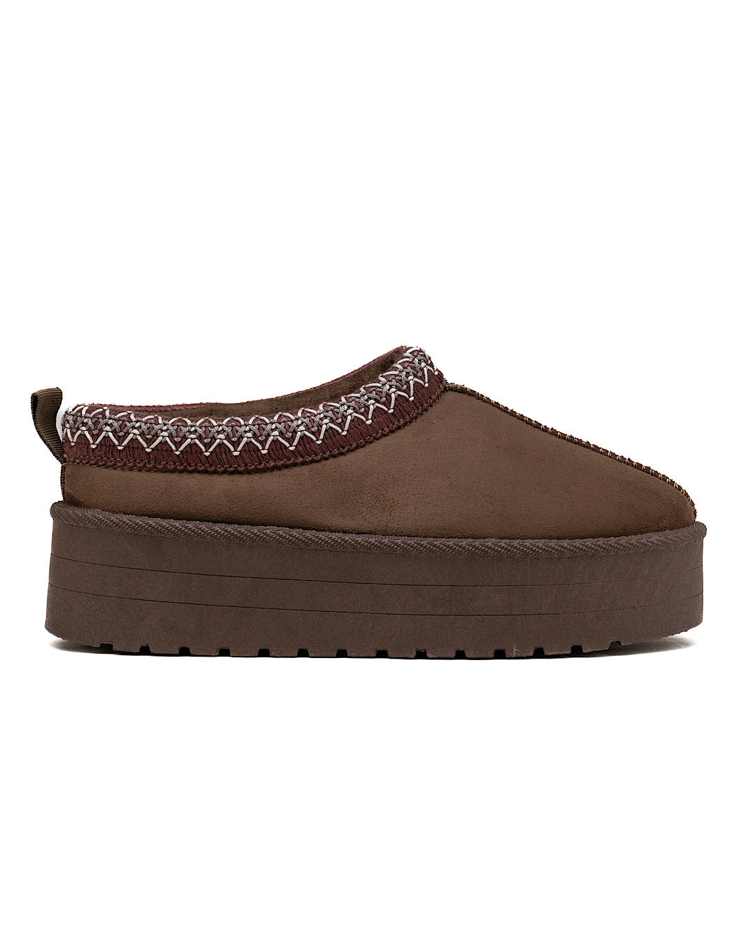 Chocolate Faux Suede Platform Boots