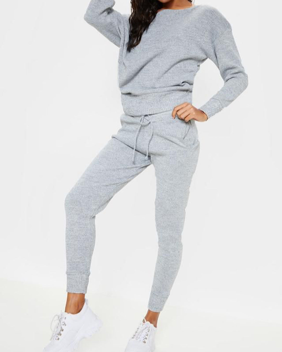 Grey Knit Tracksuit