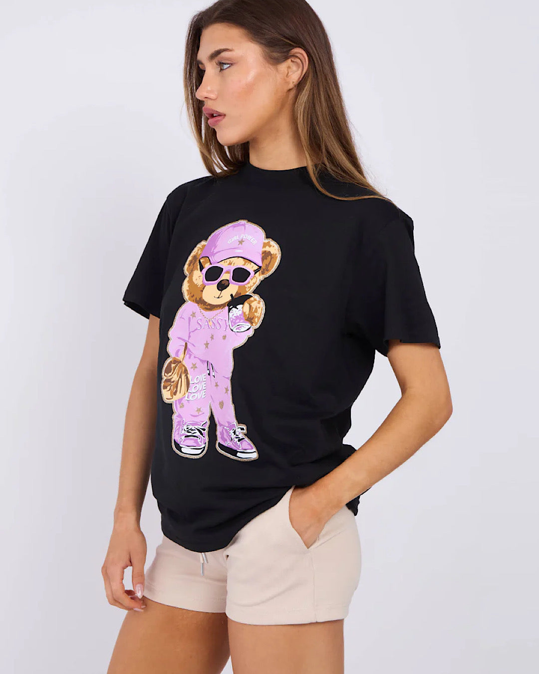 Black Bear Print Tee