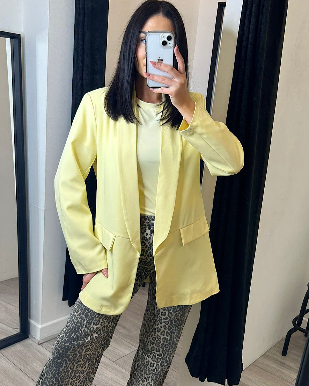 Yellow Relaxed Fit Blazer