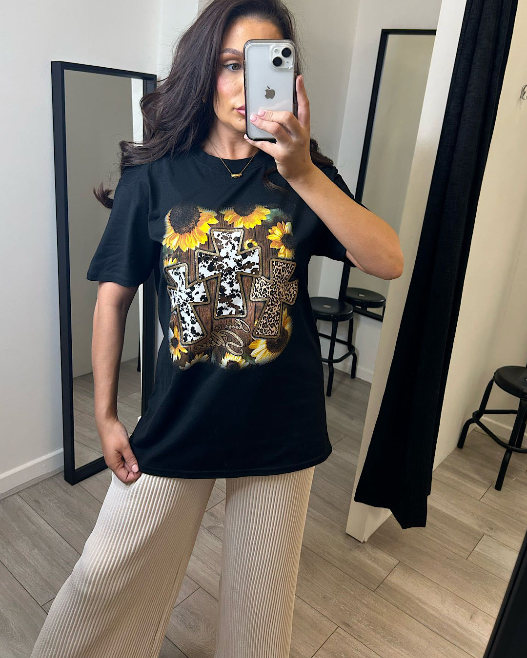 Black Sunflower Tee