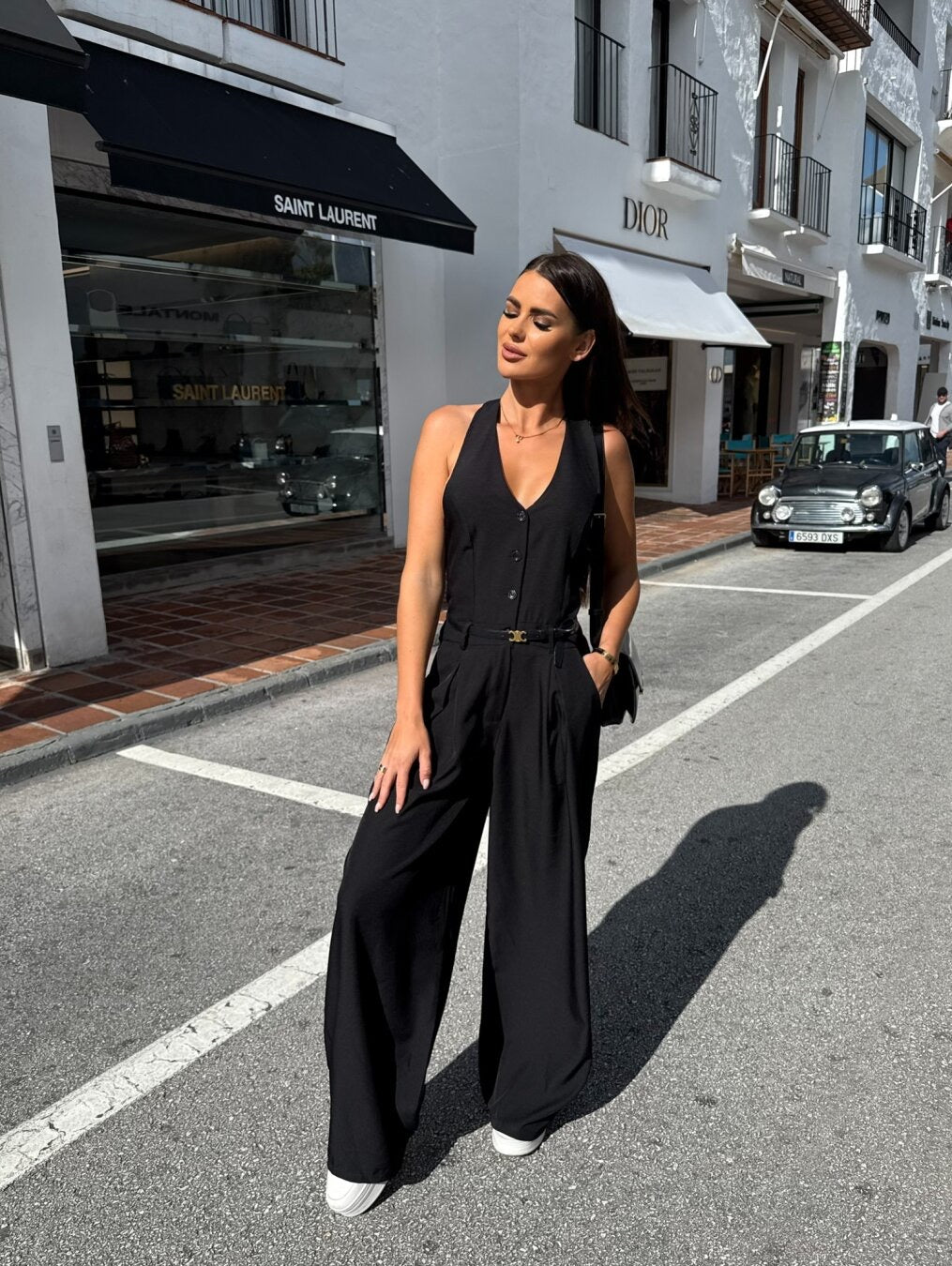 Black Waistcoat Jumpsuit