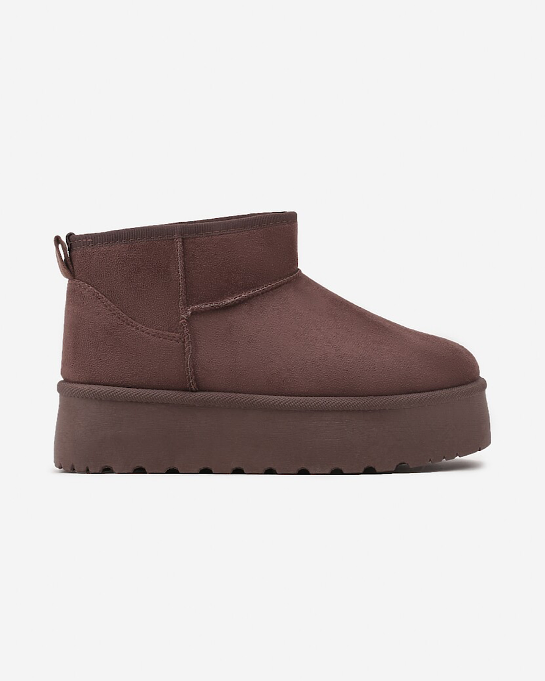 Chocolate Faux Suede Platform Boots