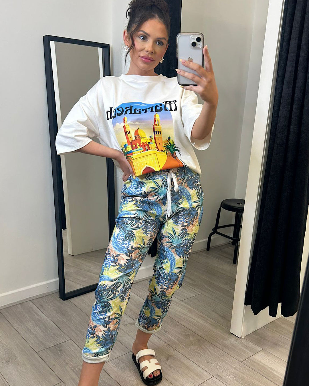 Tropical Print Joggers