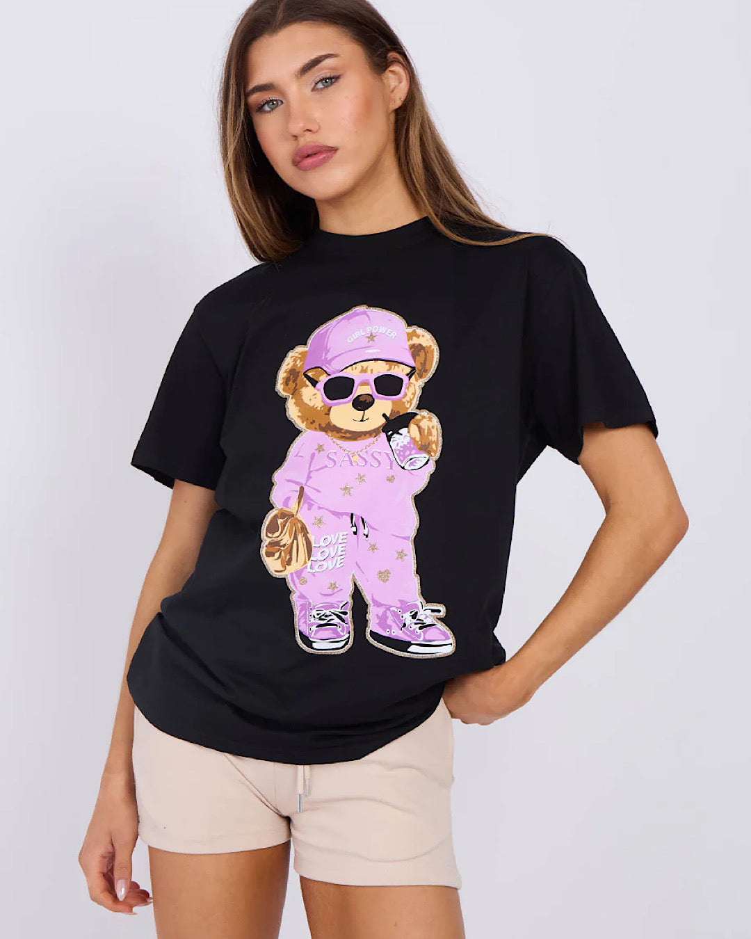 Black Bear Print Tee