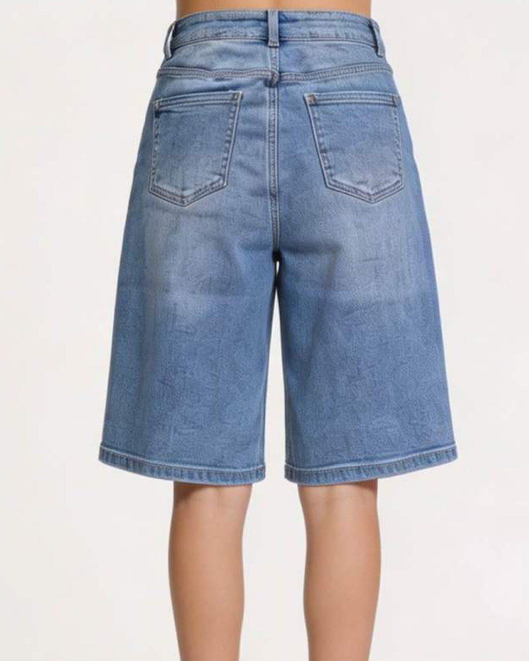 Blue Denim Bermuda Jeans