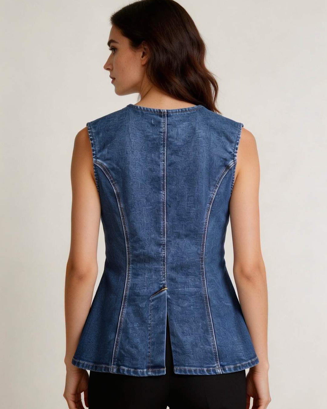 Dark Denim Vest Top
