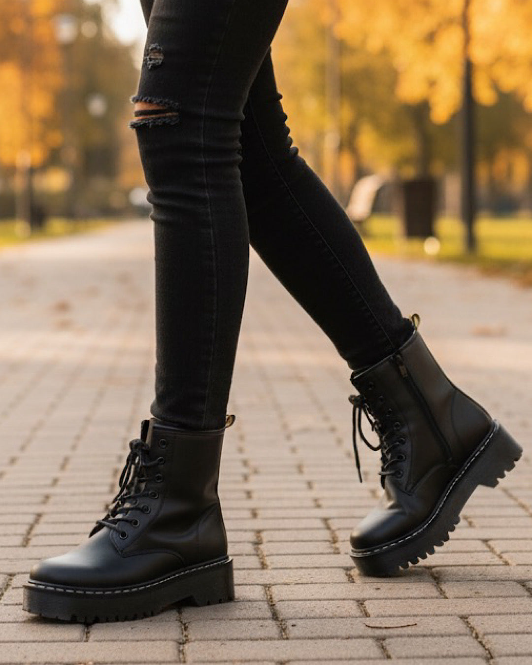 Black Chunky Platform Boots