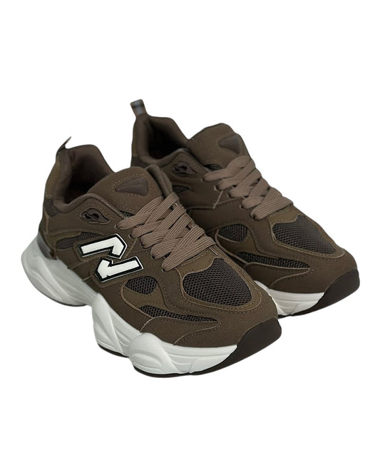 Dark Brown Chunky Trainers