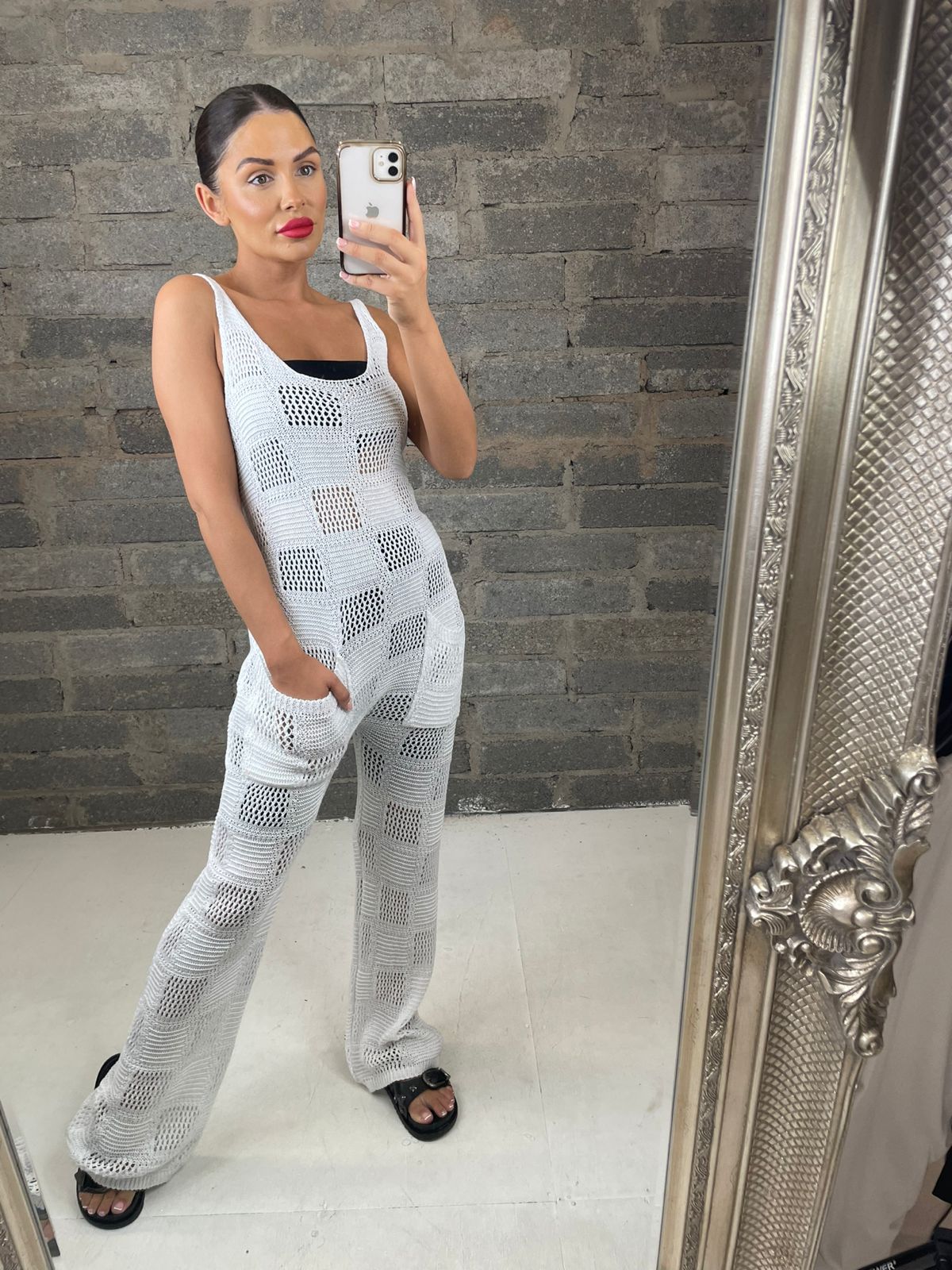 White Knit Jumpsuit