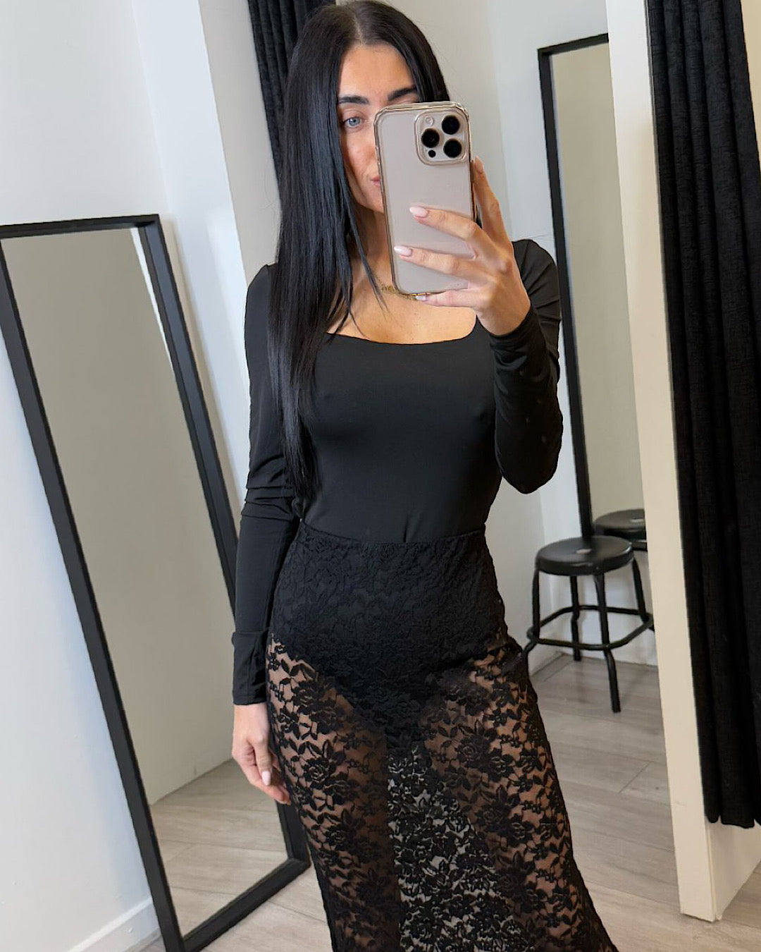 Black Long Sleeve Bodysuit