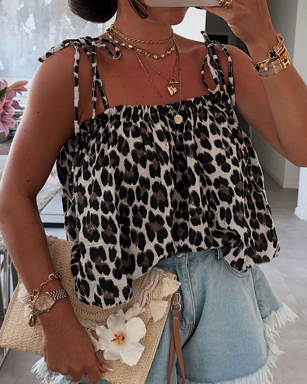 Leopard Print Cami Top