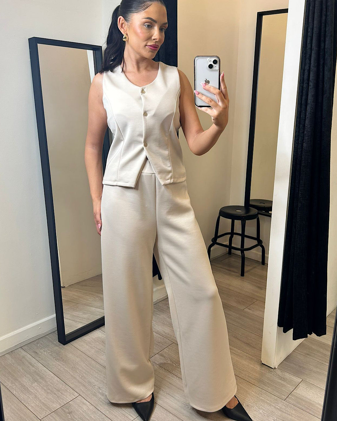Beige Waistcoat and Trousers Suit