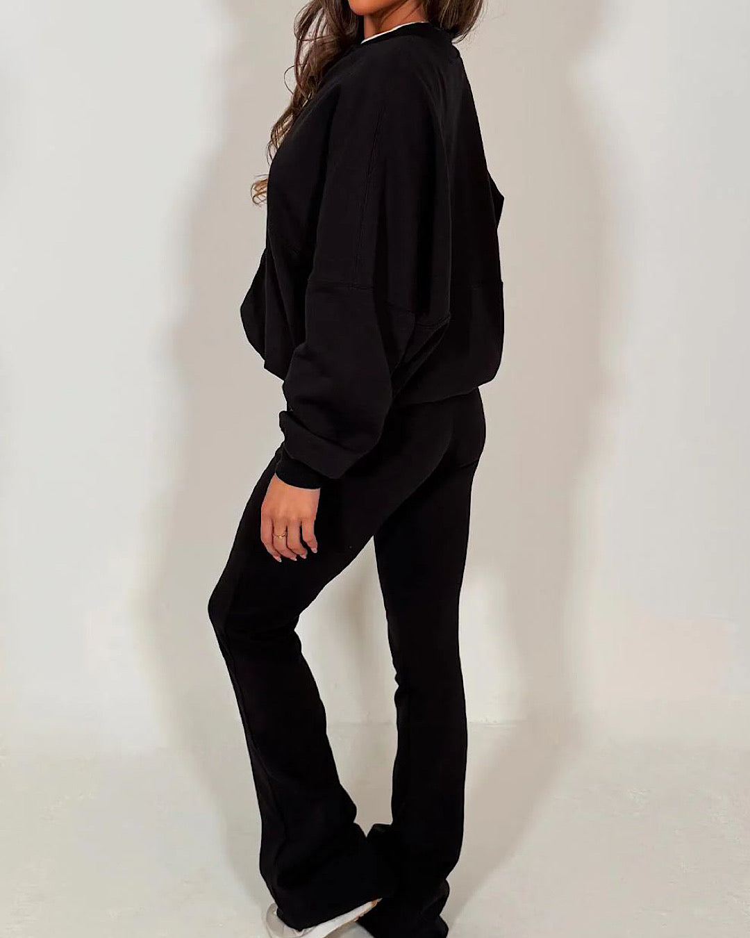 Black Bomber Jacket and Joggers Suit