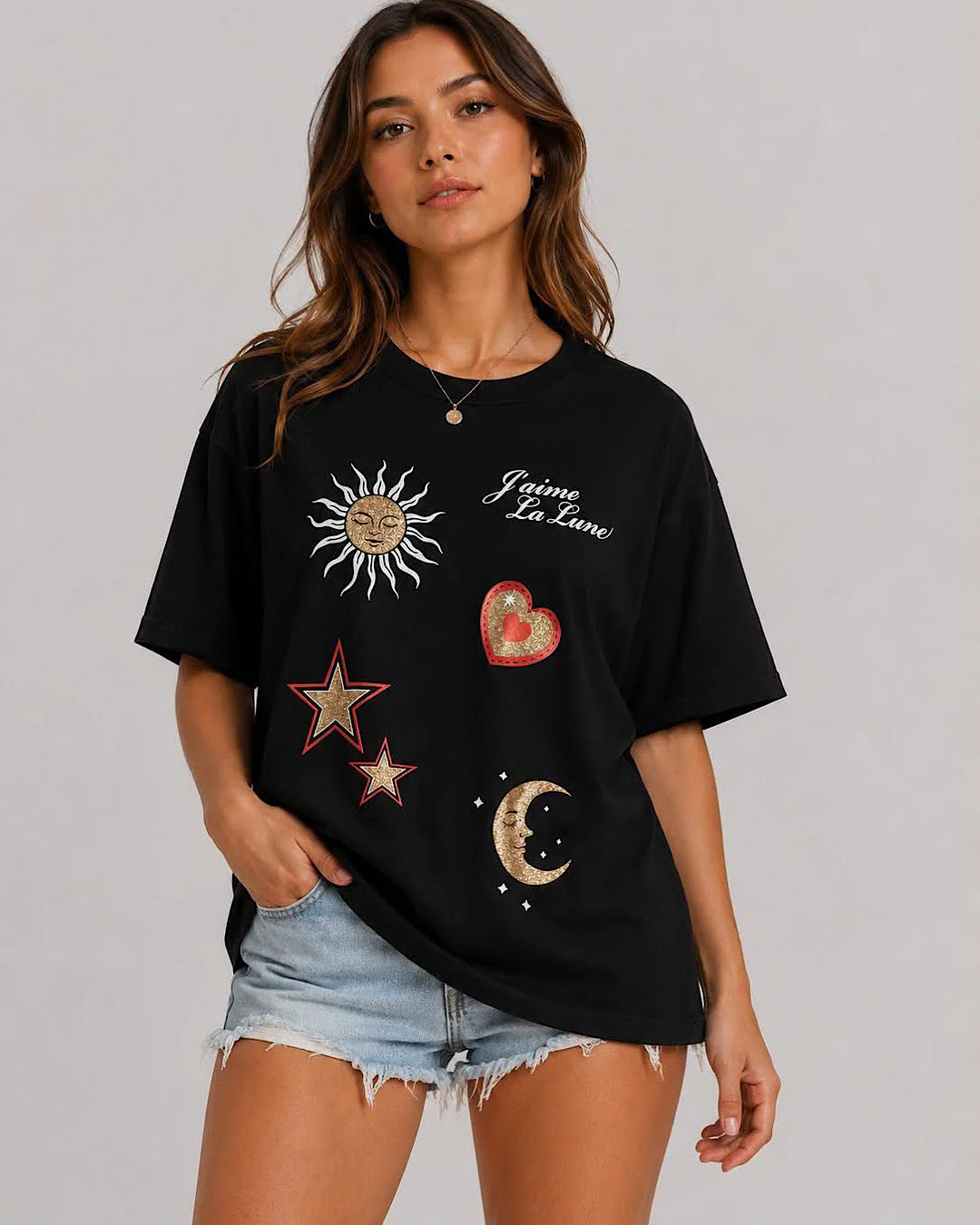 Black Sun Stars Moon Tee
