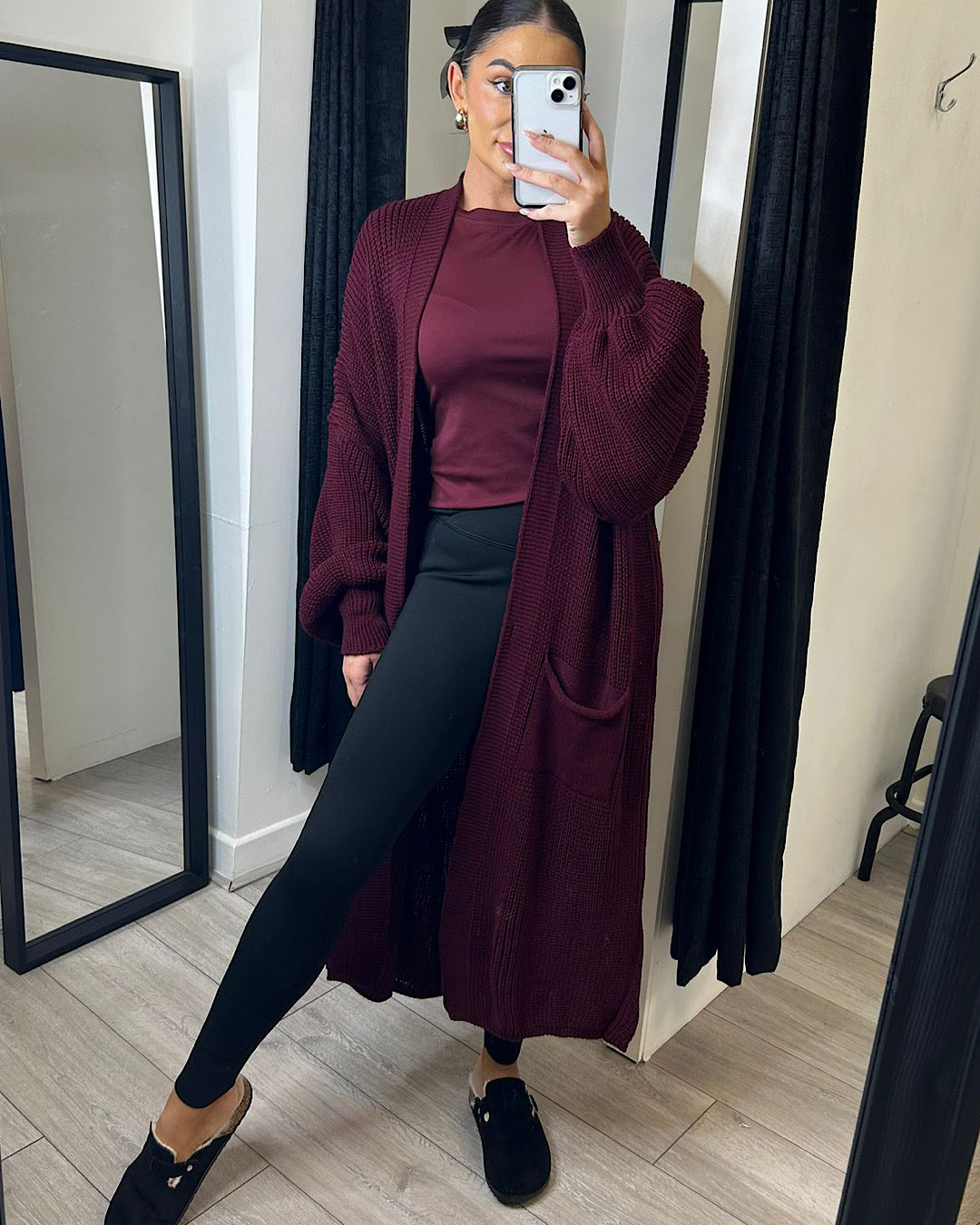 Long Sleeve Burgundy Top