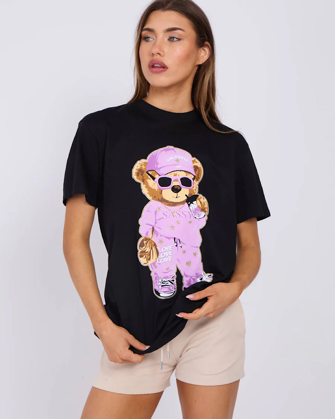 Black Bear Print Tee