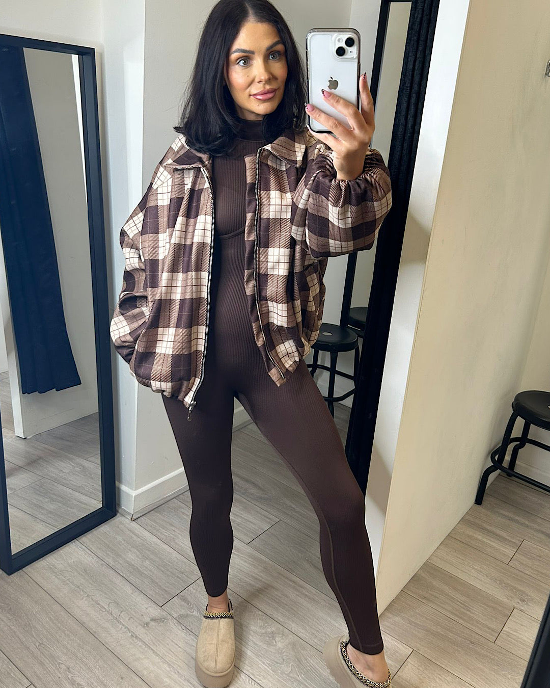 Chocolate Ribbed Jumpsuit