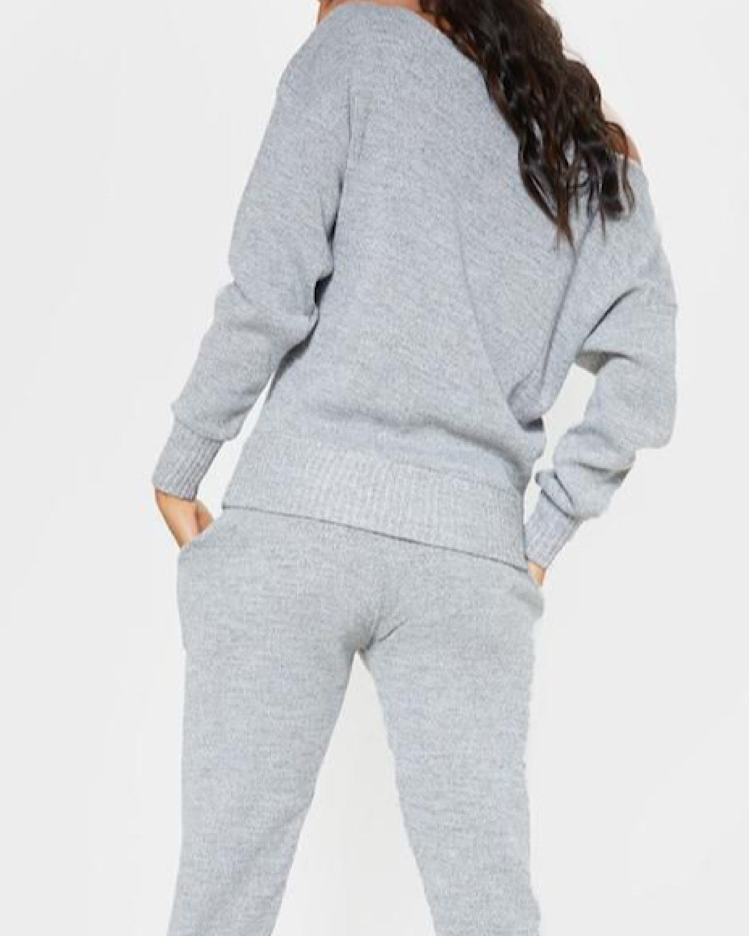 Grey Knit Tracksuit