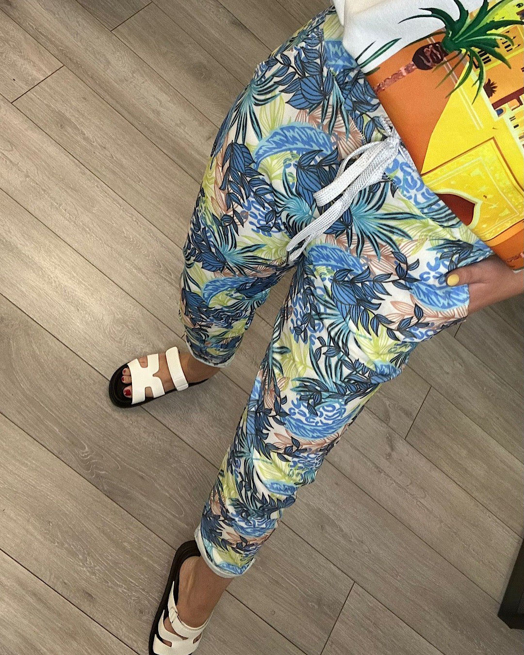 Tropical Print Joggers