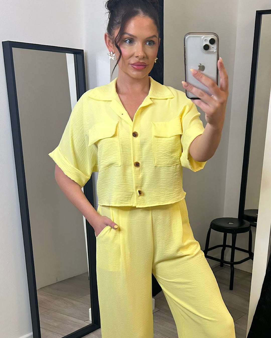 Yellow Shirt and Trousers Suit