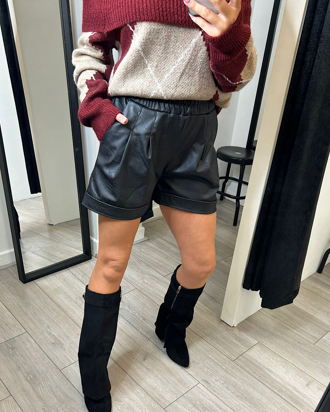 Wine Diamond Off The Shoulder Knit Dress