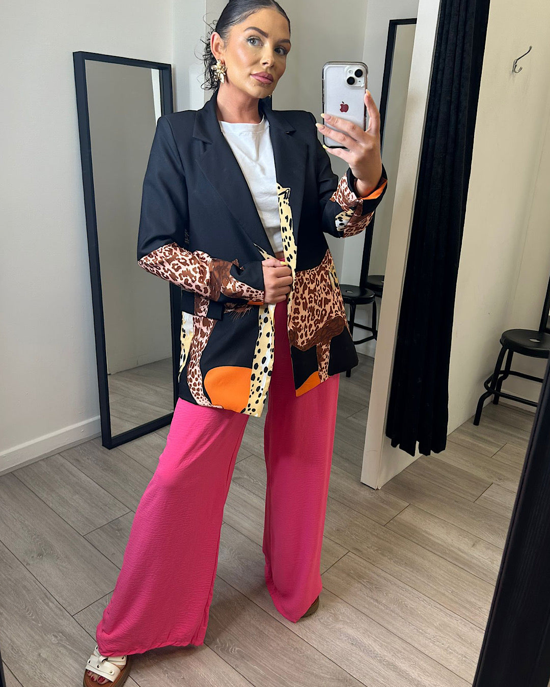Oversized Tiger Print Blazer