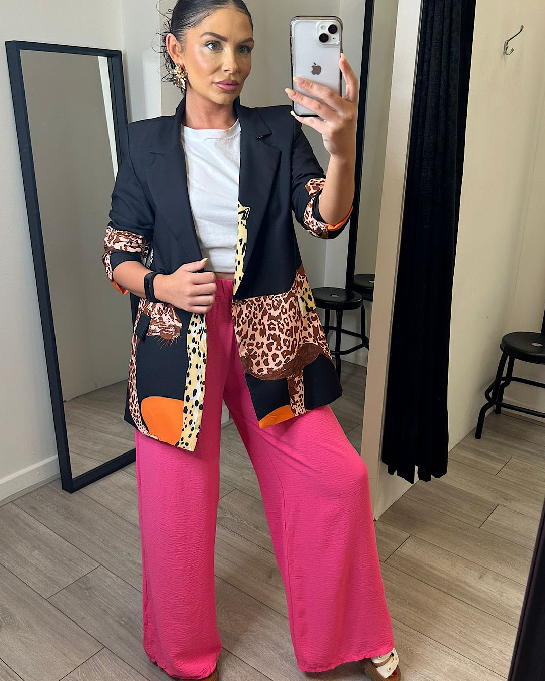 Oversized Tiger Print Blazer