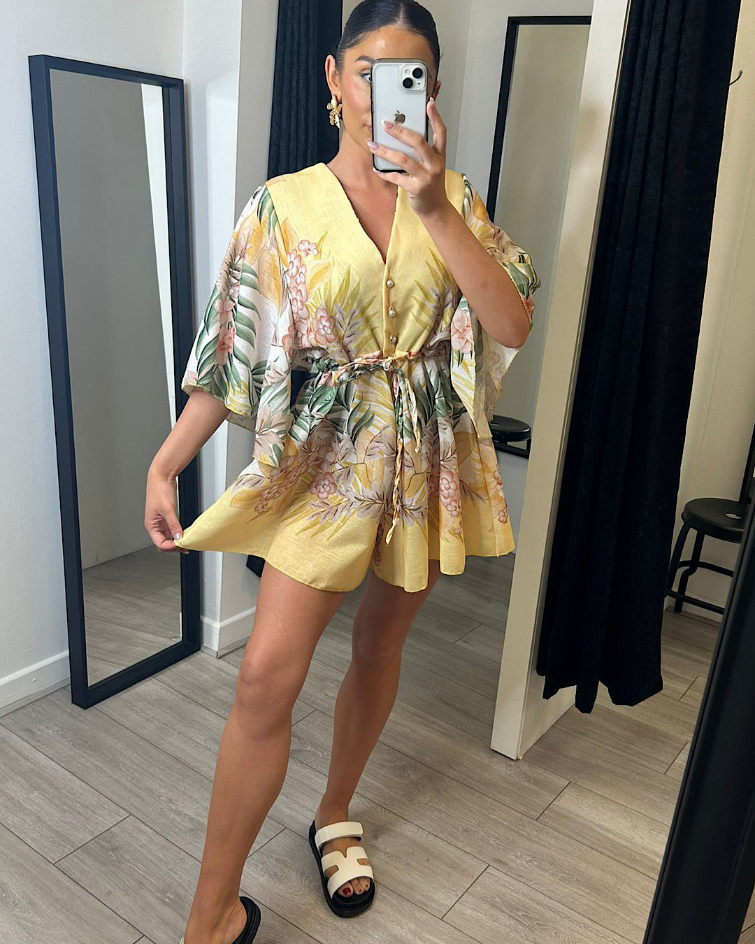Yellow Floral Playsuit