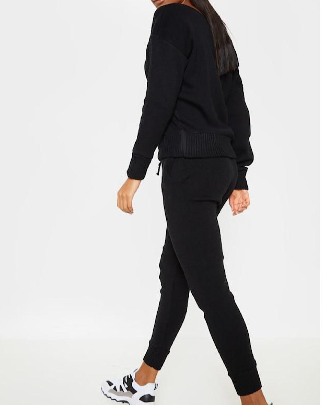 Black Knit Tracksuit
