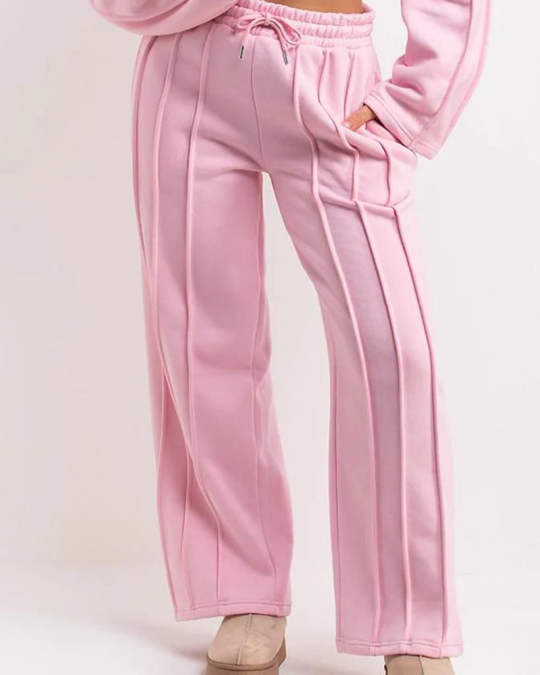 Pink Sweat and Joggers Suit