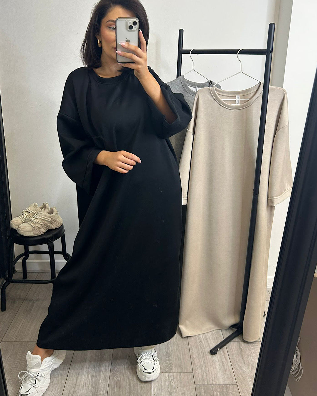 Black Maxi Sweat Dress