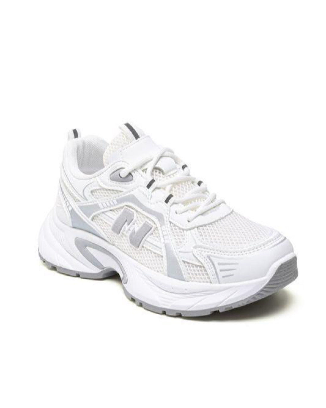 White Chunky Lace Up Trainers
