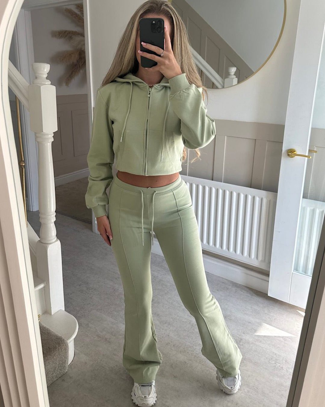 Sage Hooded Flare Loungewear Set