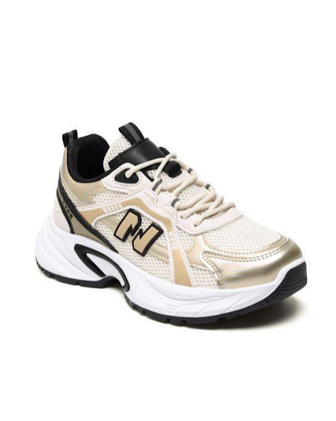 Gold Chunky Lace Up Trainers