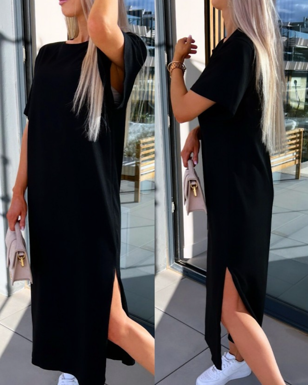 Black Maxi Tee Dress
