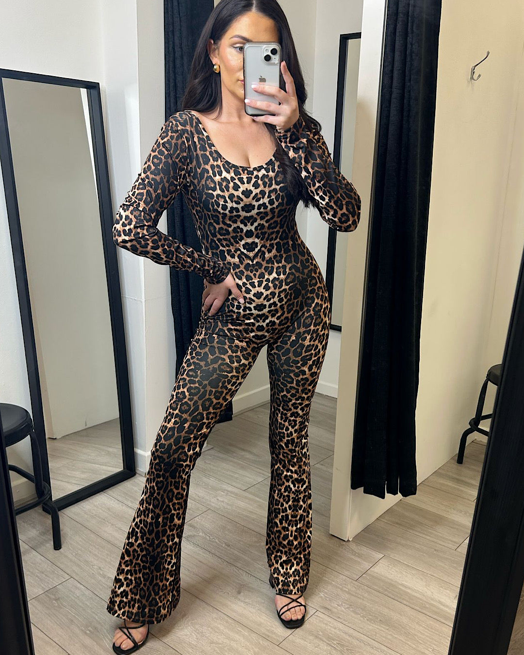 Body Sculpt Leopard Print Jumpsuit