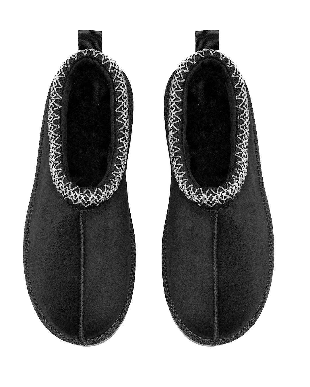 Black Faux Suede Platform Boots