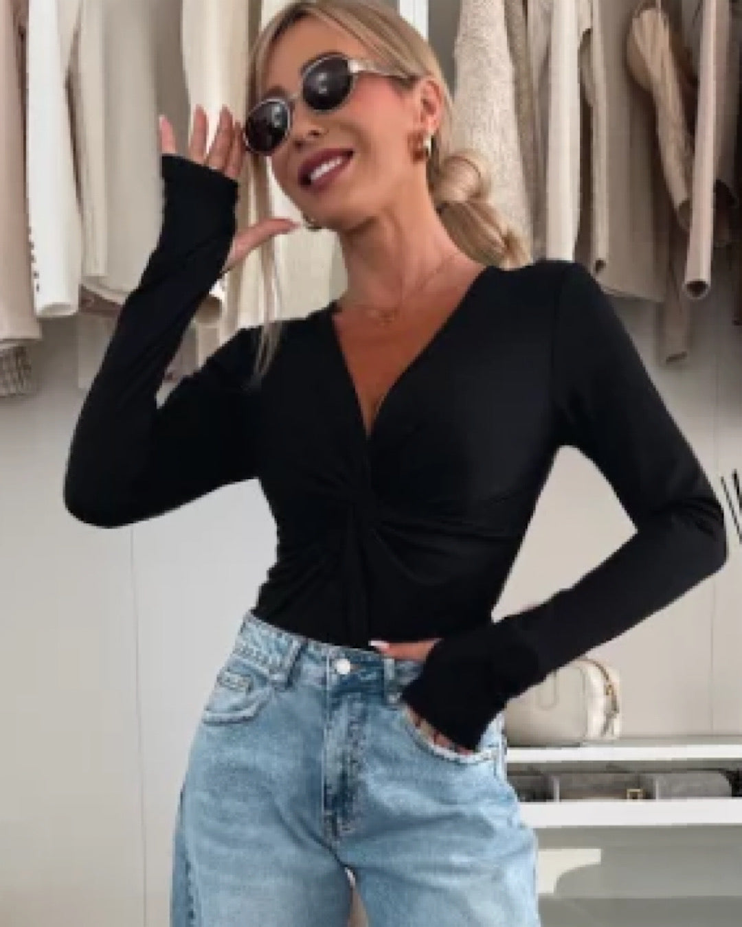 Black Twist Bodysuit