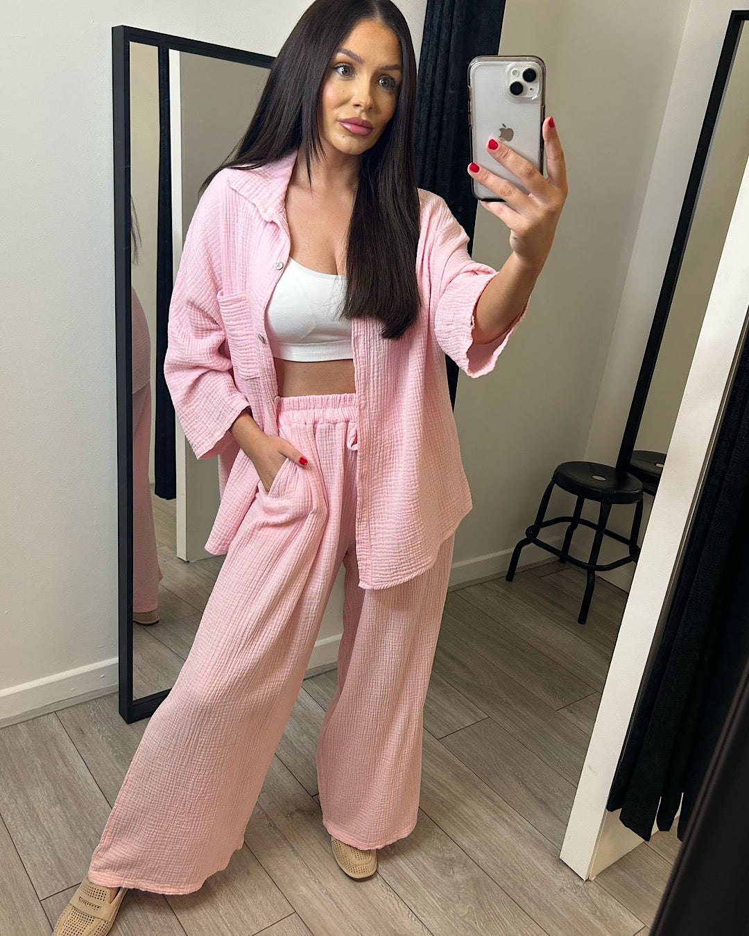 Pink Cheesecloth Shirt