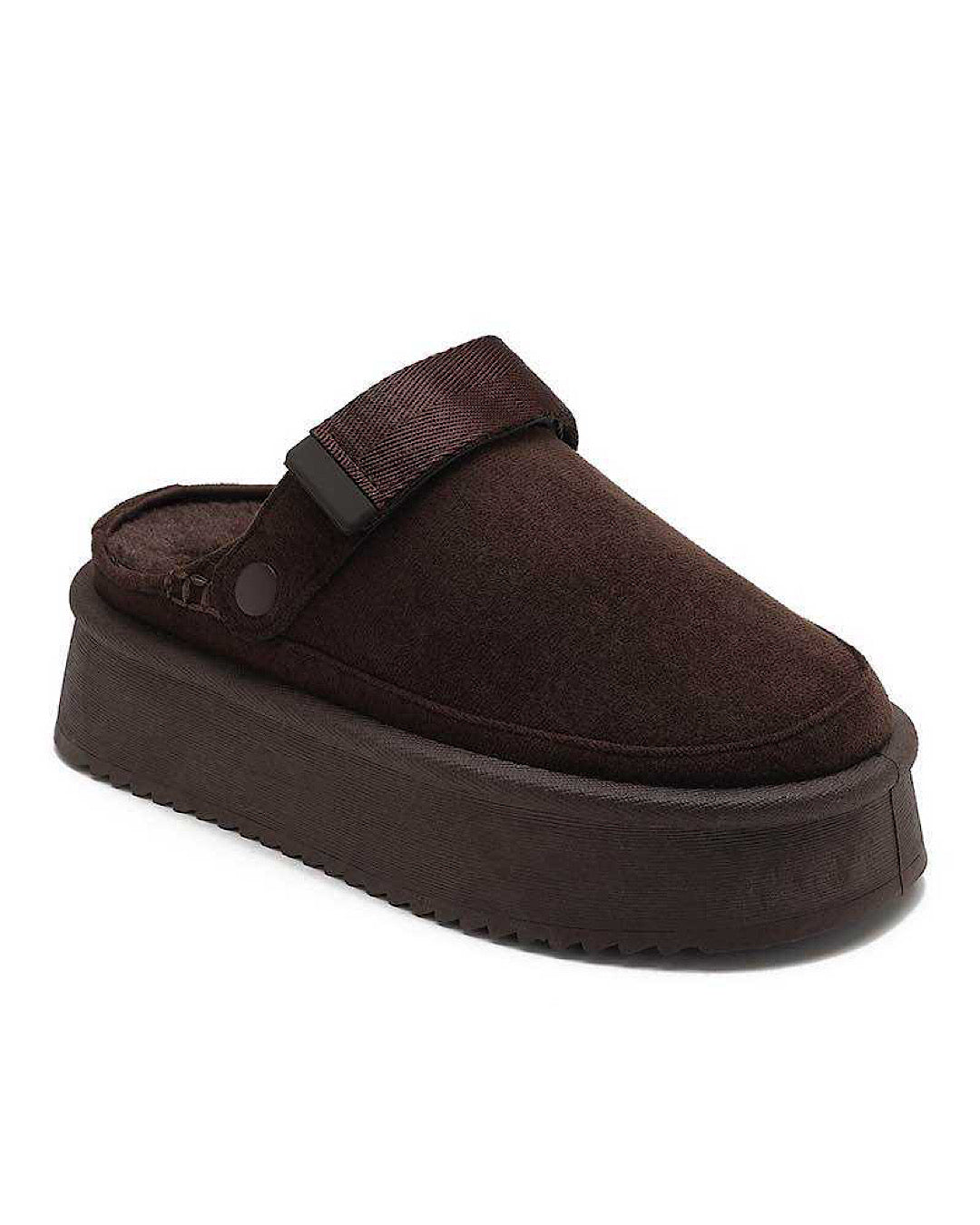 Chocolate Faux Suede Platform Boots