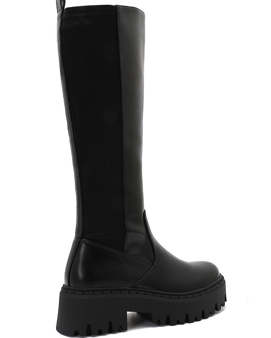 Black Below the Knee Platform Boots