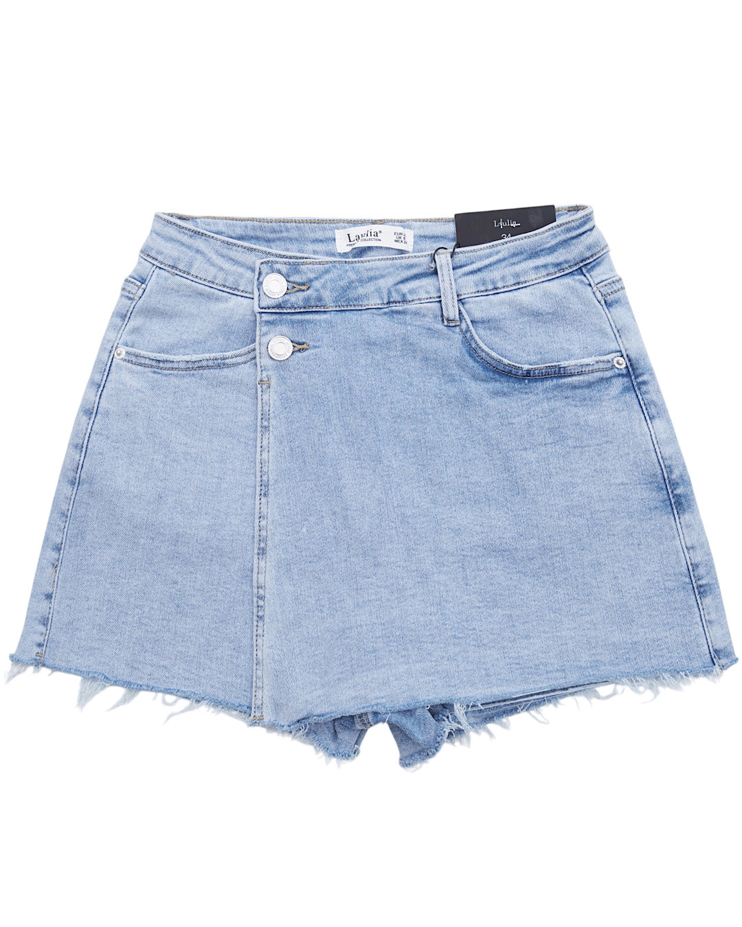 Blue Denim Wrap Over Skort