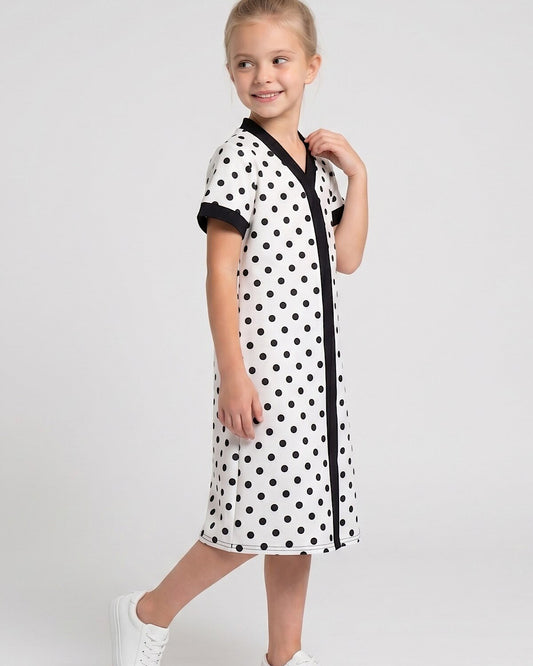 Kids Polka Dot Shirt Dress