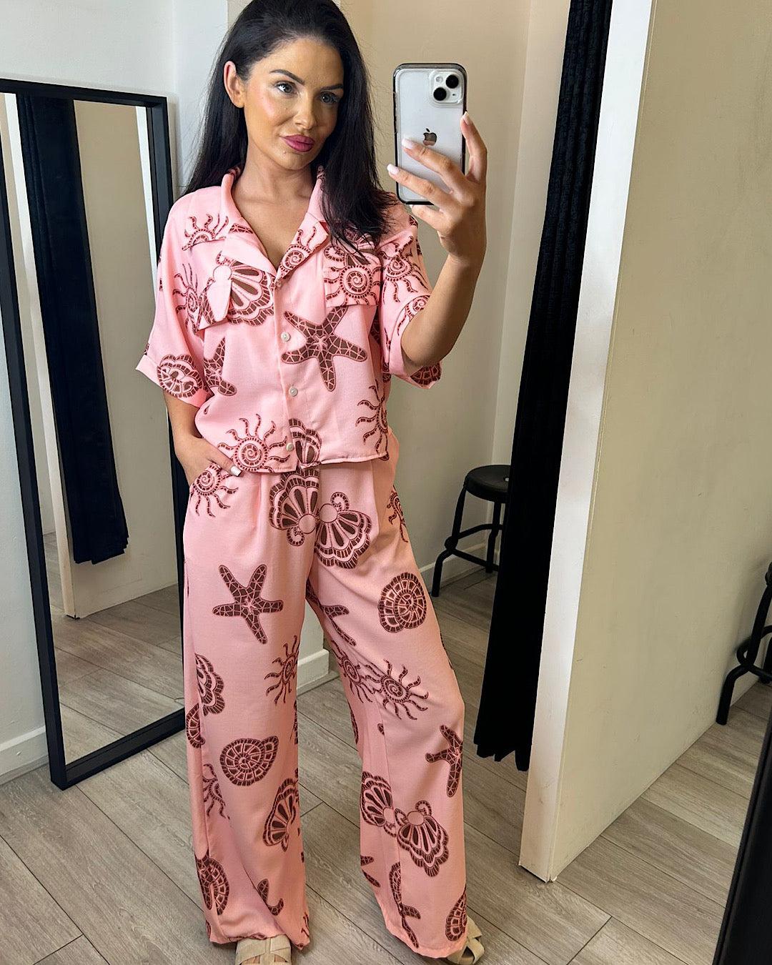 Pink Shirt & Trousers Co Ord