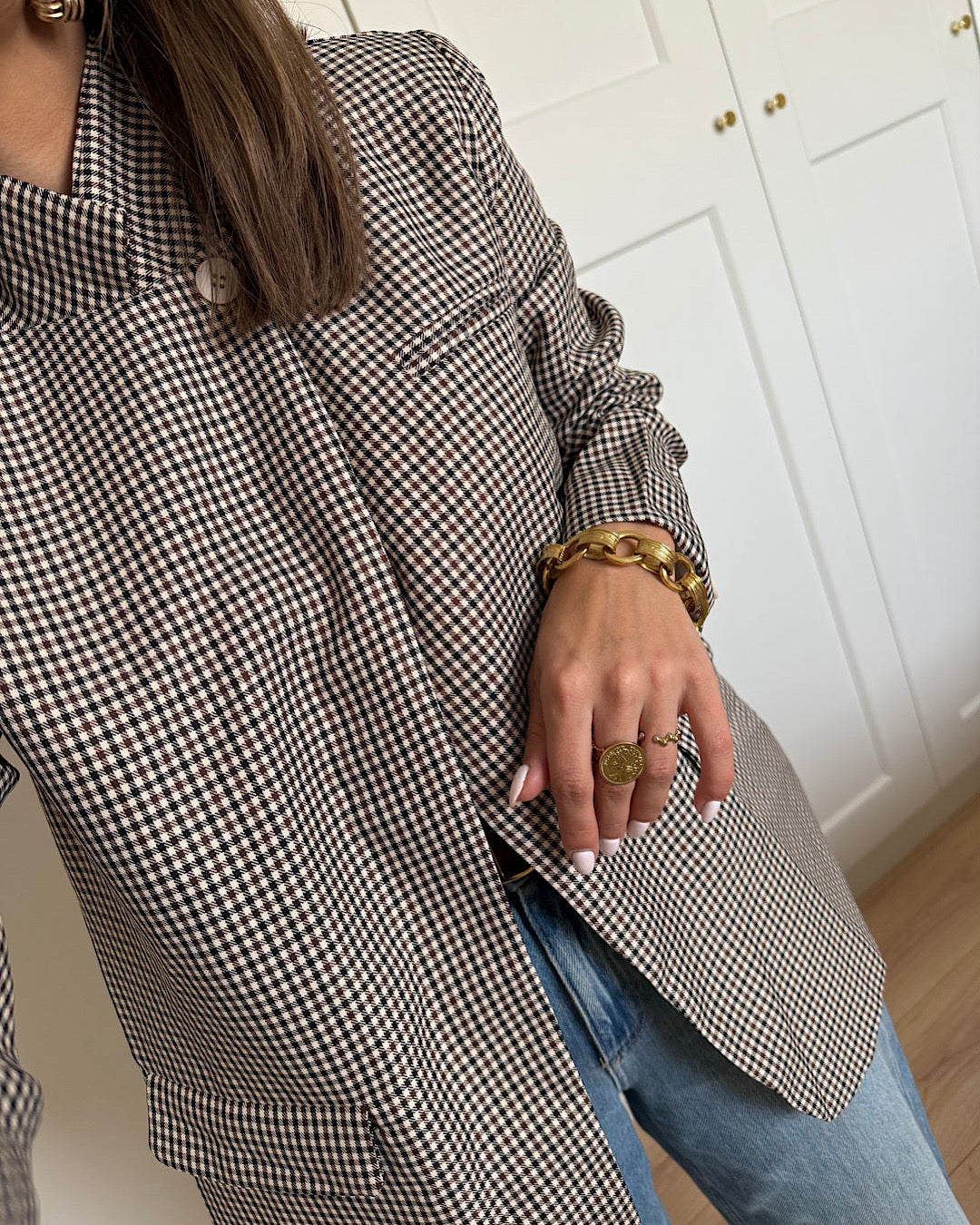 Funnel Neck Wrap Blazer