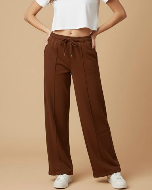 Chocolate Wide Leg Joggers