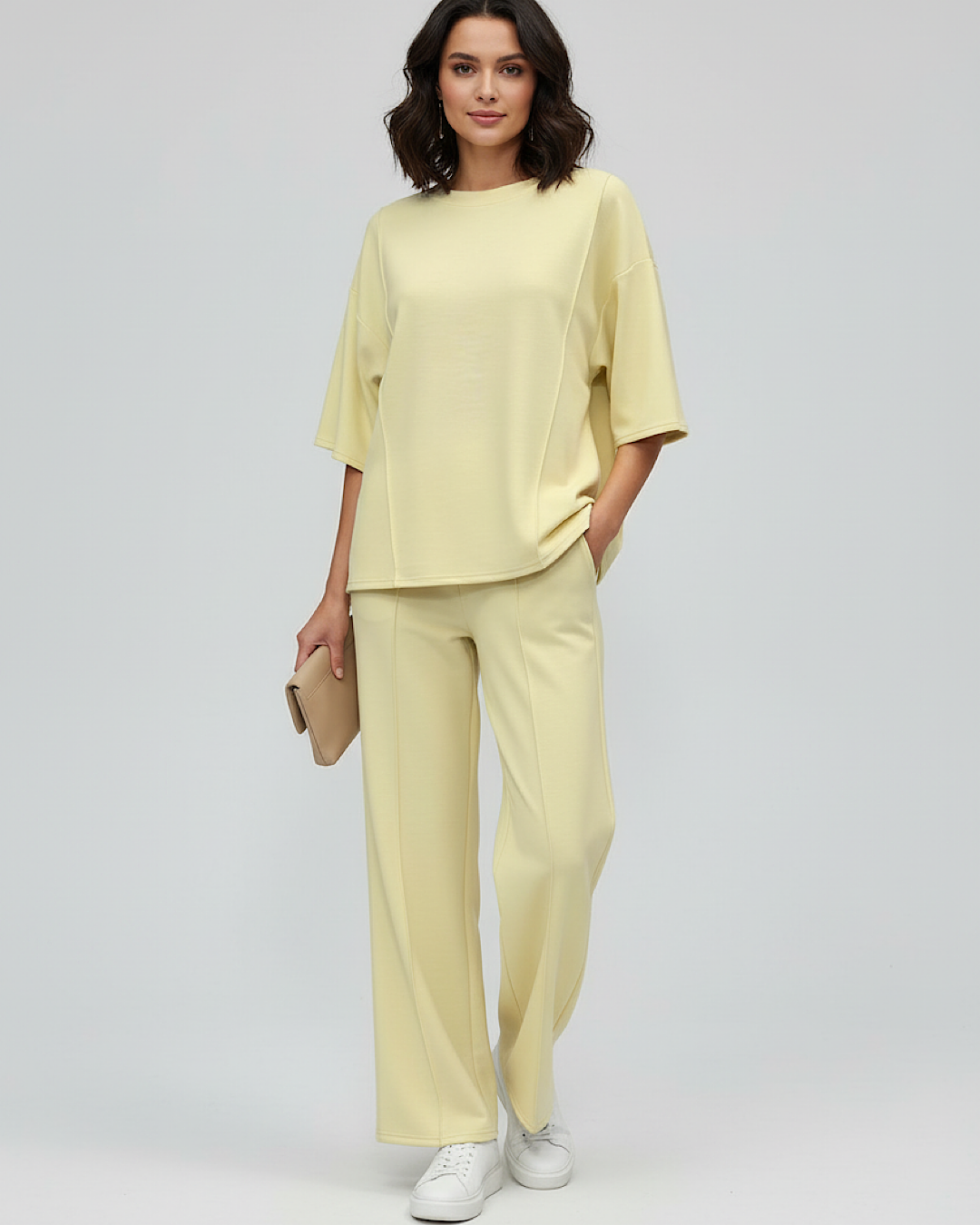 Lemon Top and Trousers Co-Ord Set