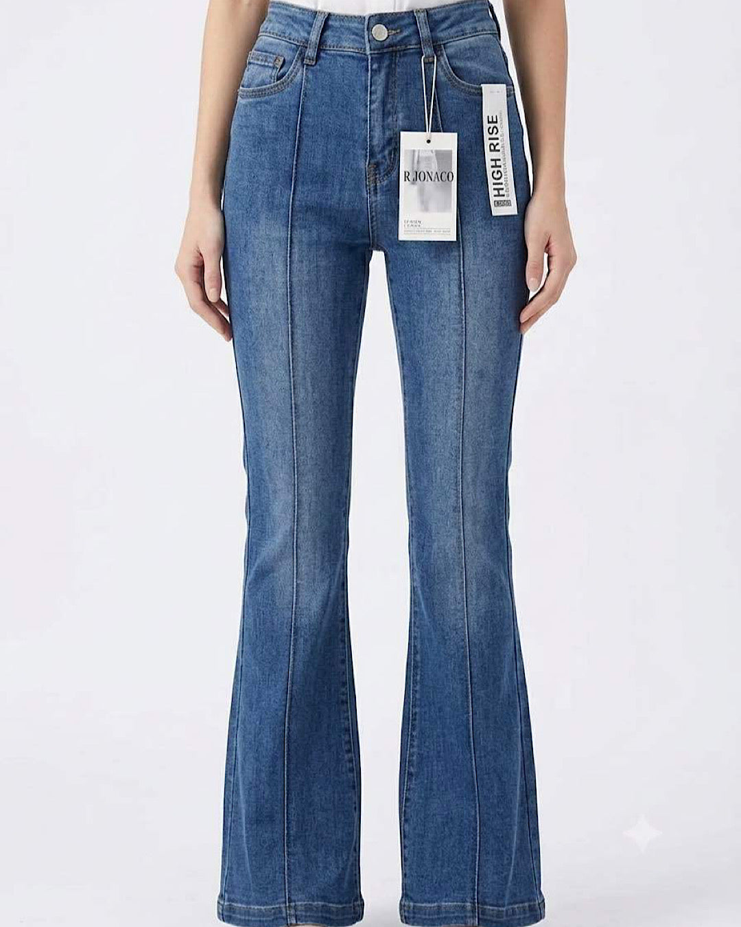 High Rise Stretch Flared Jeans