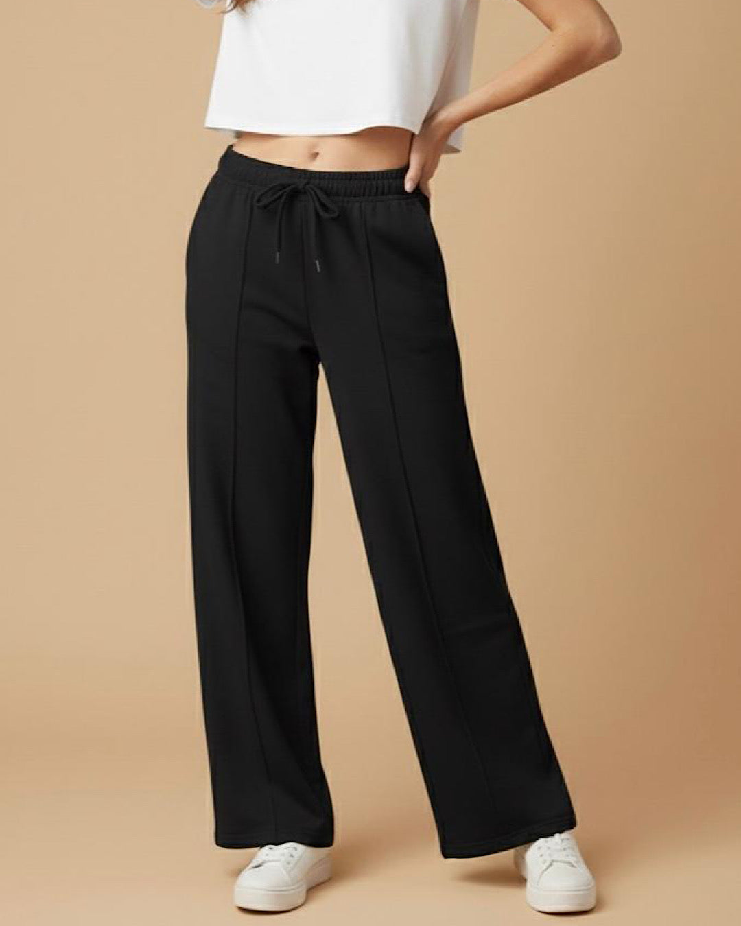 Black Wide Leg Joggers